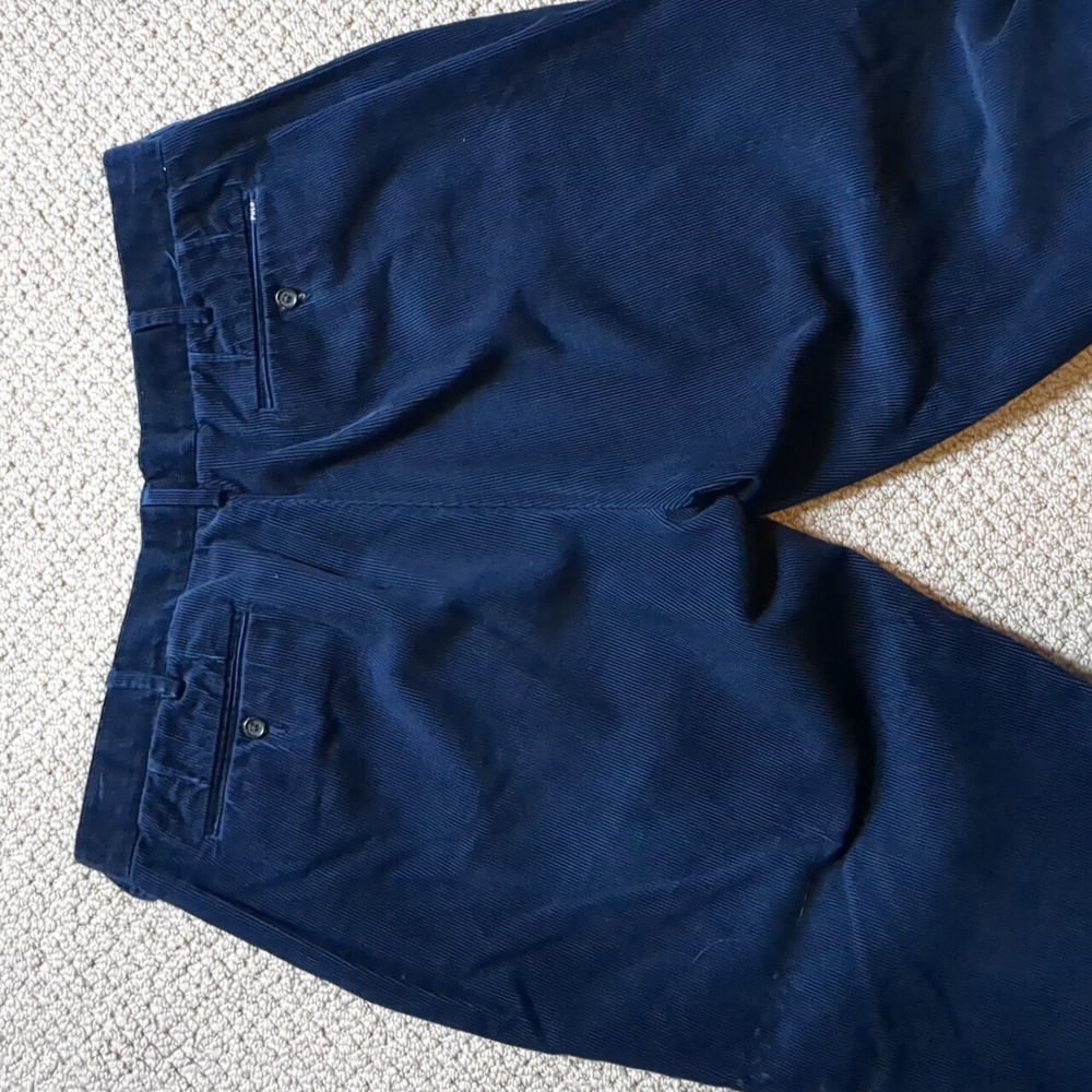 Polo Navy Corduroy Eclectic Grandpa Trousers 38 X 30 - Picture 7 of 11